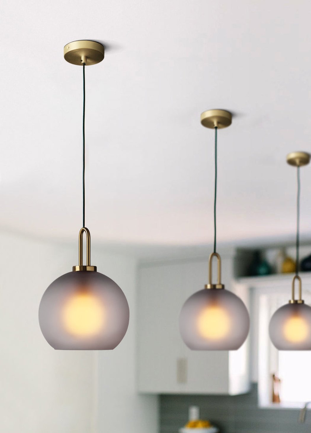 Yayoi Glass Globe Brass Fitting Pendant Light