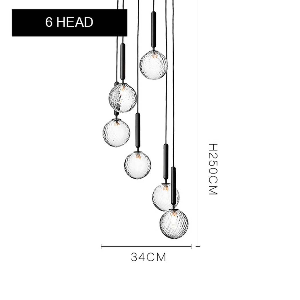 Nostra Minimalist Faceted Crystal Glass cluster Chandelier