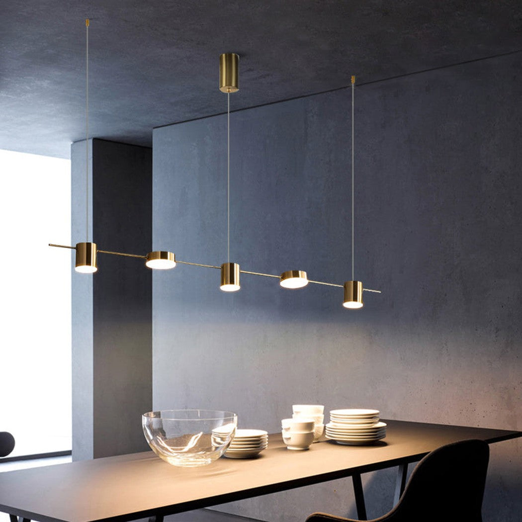 Nori Minimalist Brass Pendant Light Chandelier