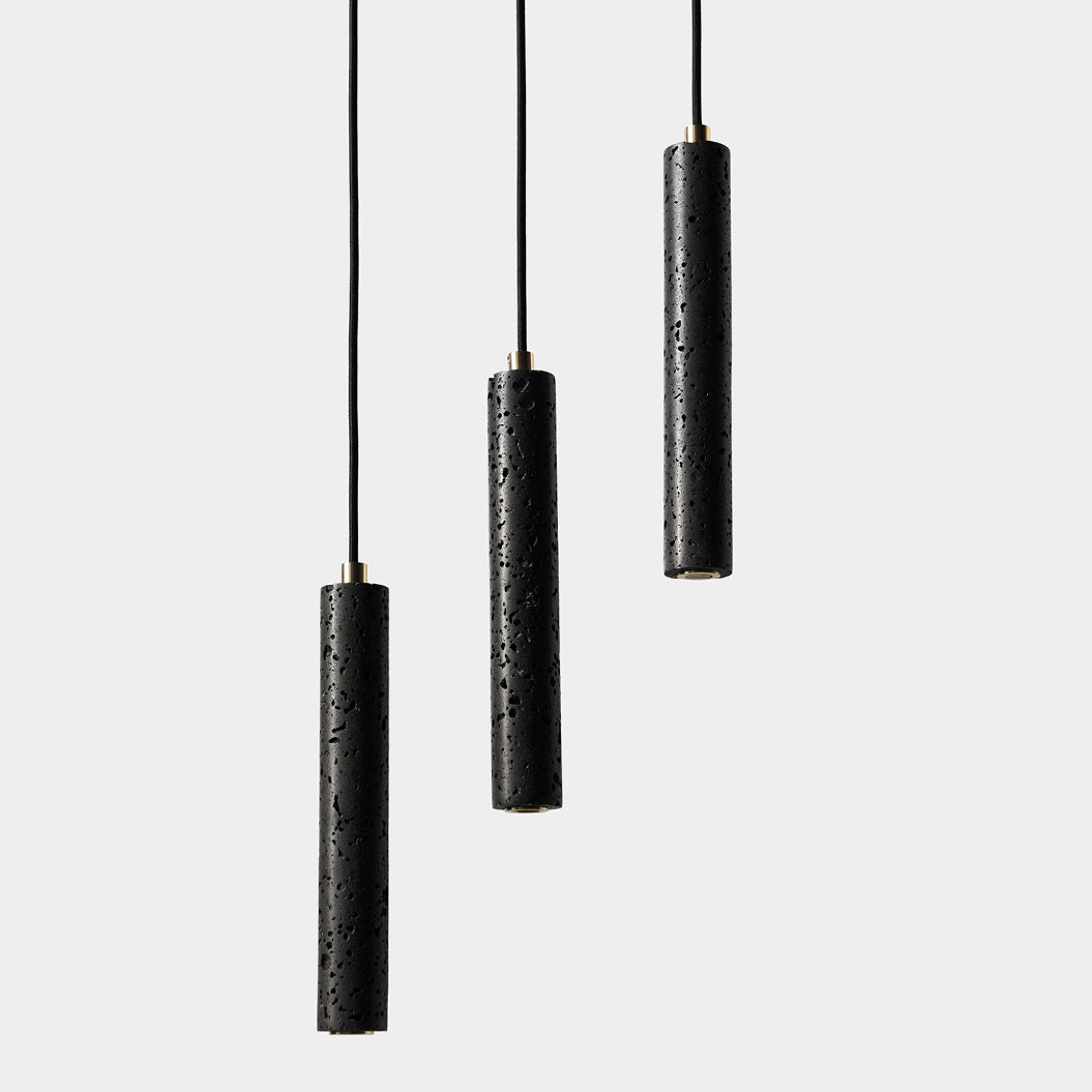 Black Lava A Concrete Minimalist Line Pendant Light