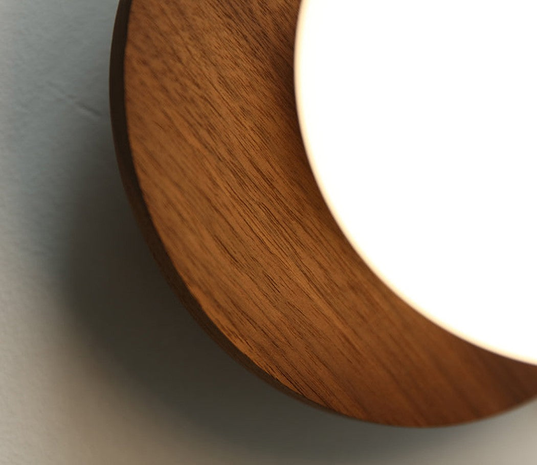 Odesa Wooden Plate Minimalist Line Wall Light