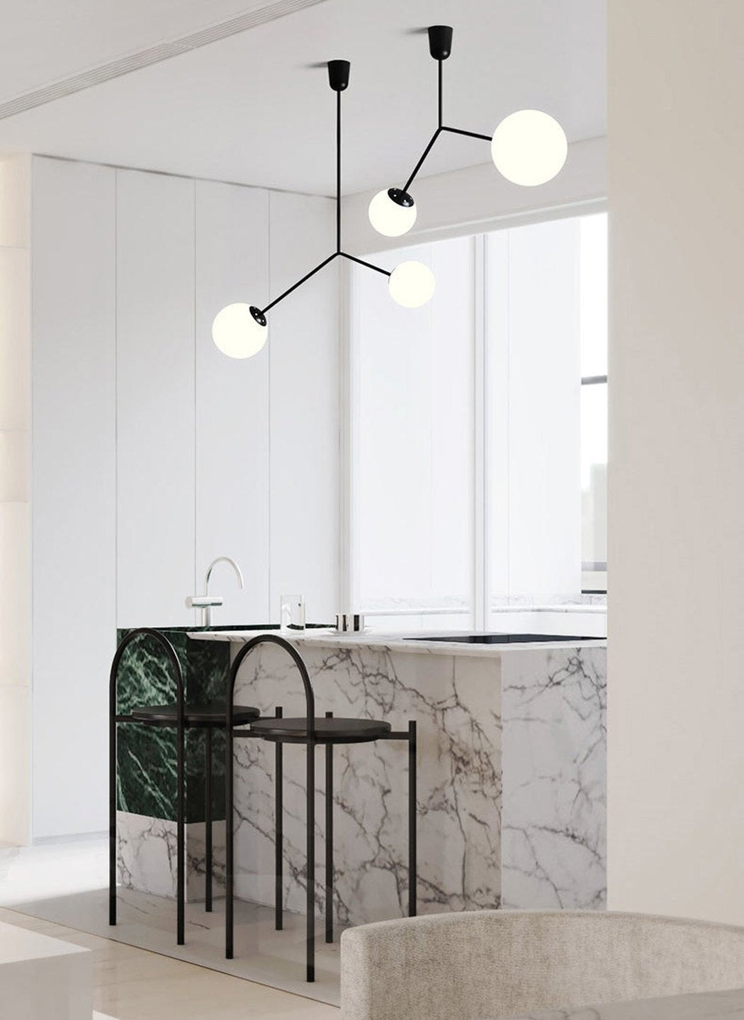 Yuli Minimalist Line Kitchen Island Pendant Light