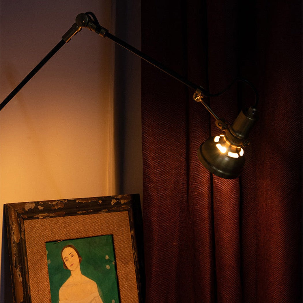 Mill House Long Arm Brass Wall Light