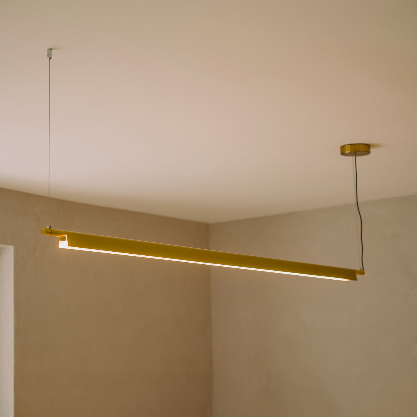 Ando Minimalist Line Brass Kitchen Island Pendant Light