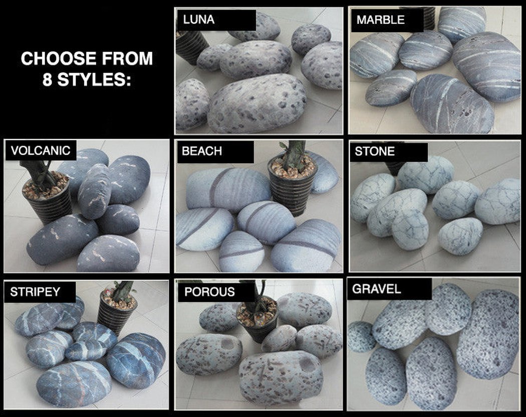 Patterned Pebble Stone Cushion Pillow Cover