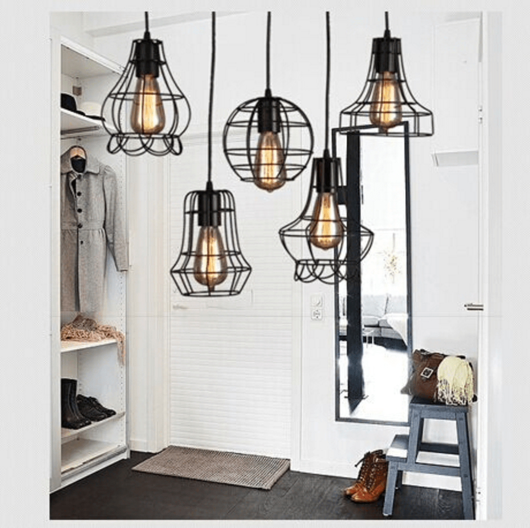 Rustic Wire Cage Industrial Pendant Ceiling Light