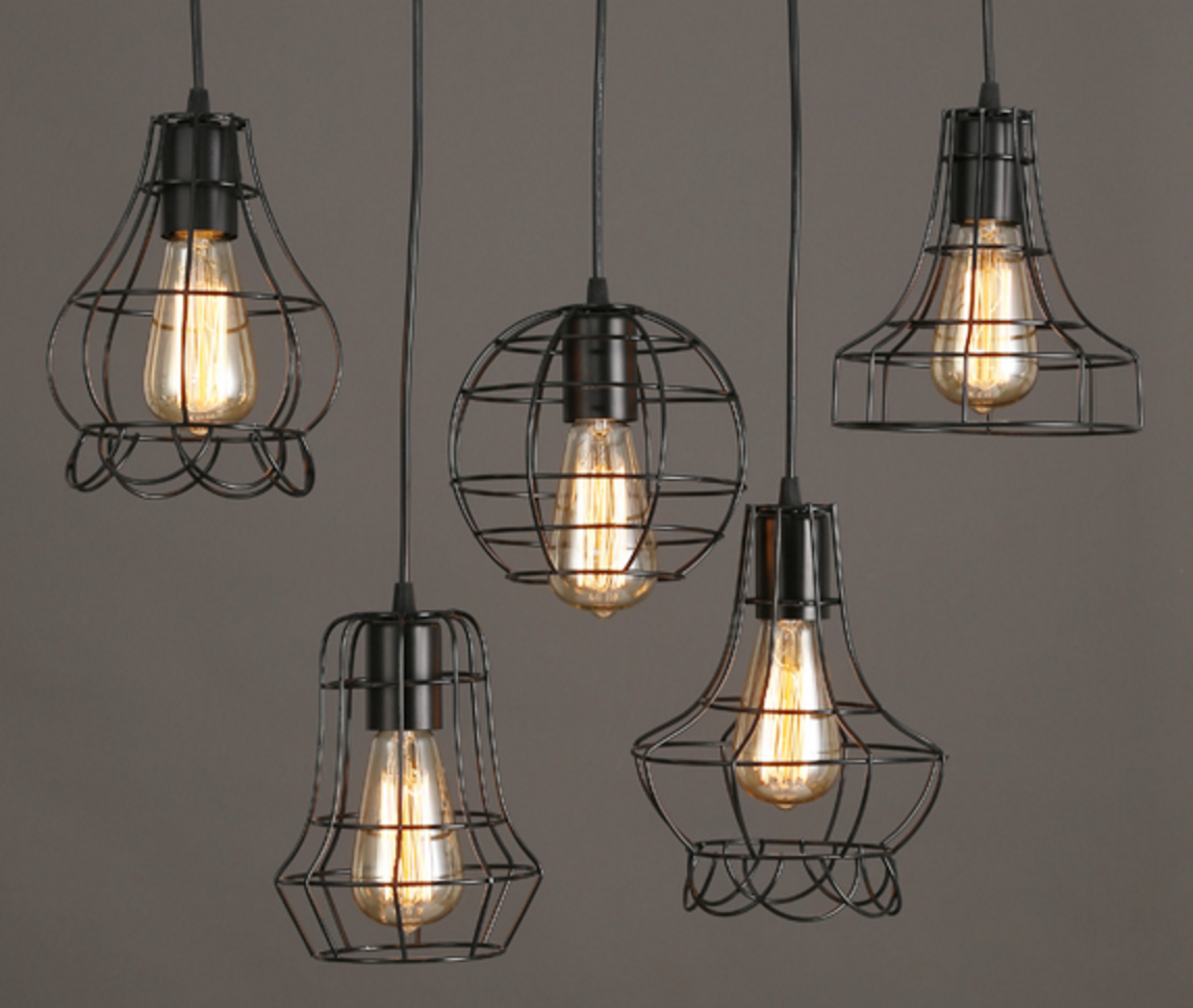 Rustic Wire Cage Industrial Pendant Ceiling Light