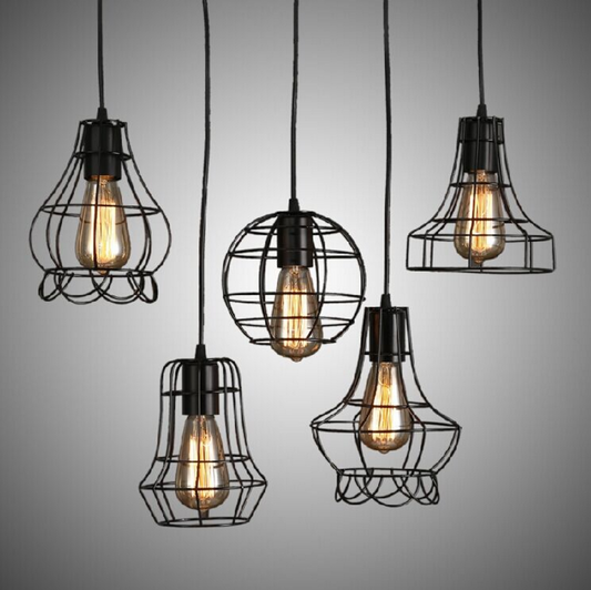 Rustic Wire Cage Industrial Pendant Ceiling Light