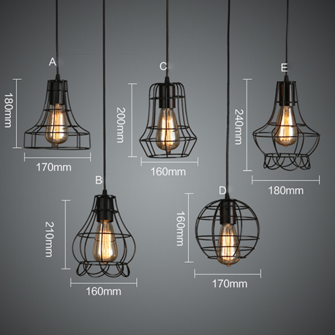 Rustic Wire Cage Industrial Pendant Ceiling Light