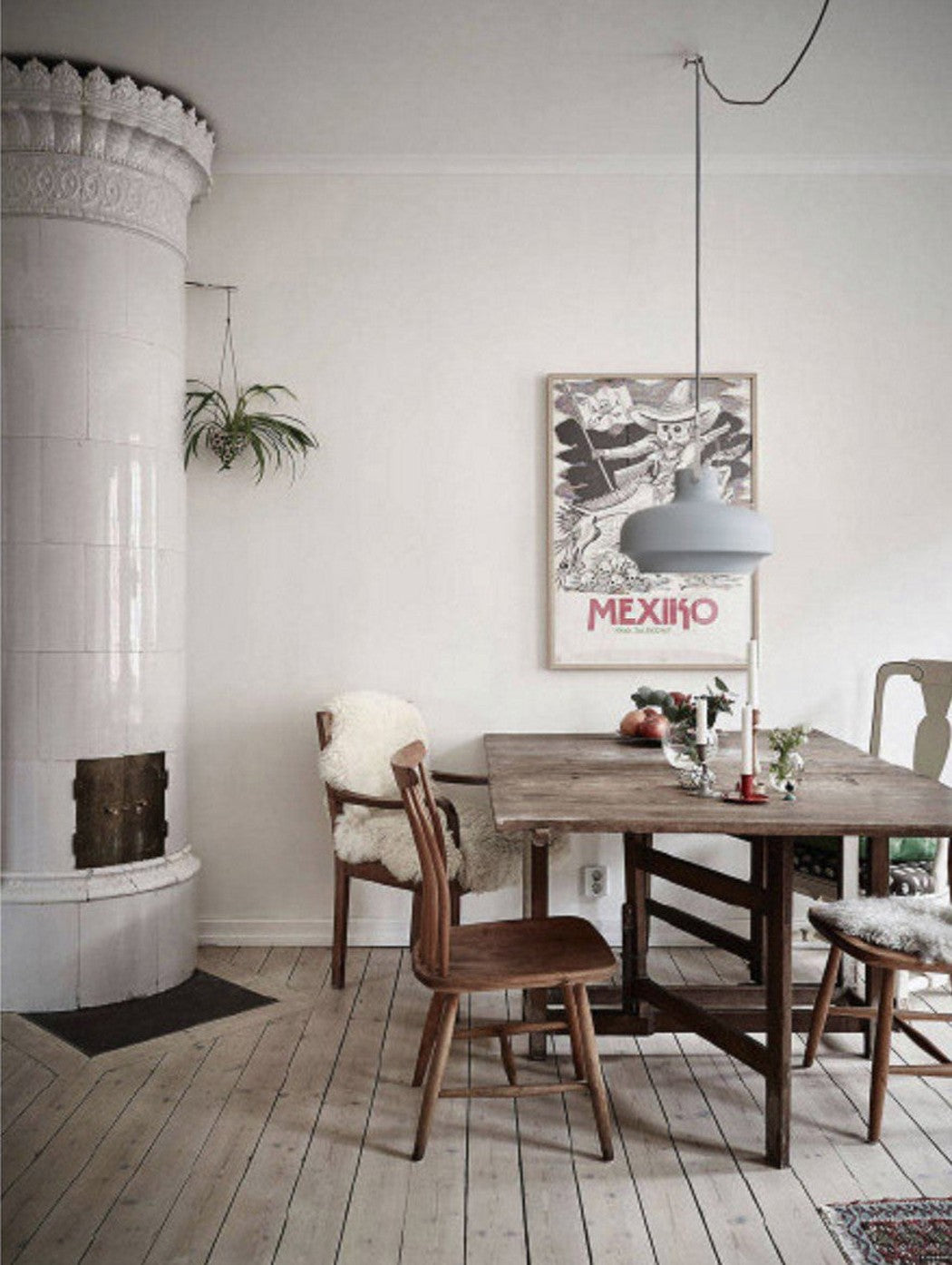 Rainier Contemporary Pendant Light dining room setting