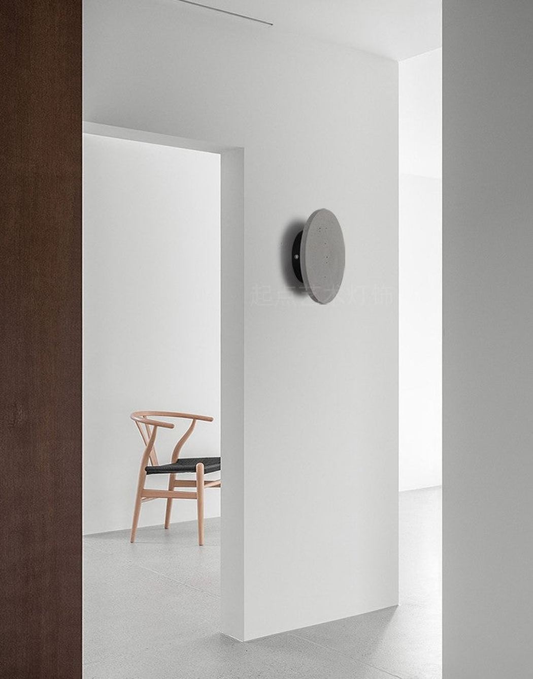 Cirrus Concrete Round Minimalist Wall Light