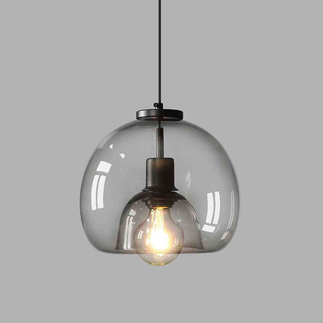 Enzo minimalist curve tinted glass shade pendant light