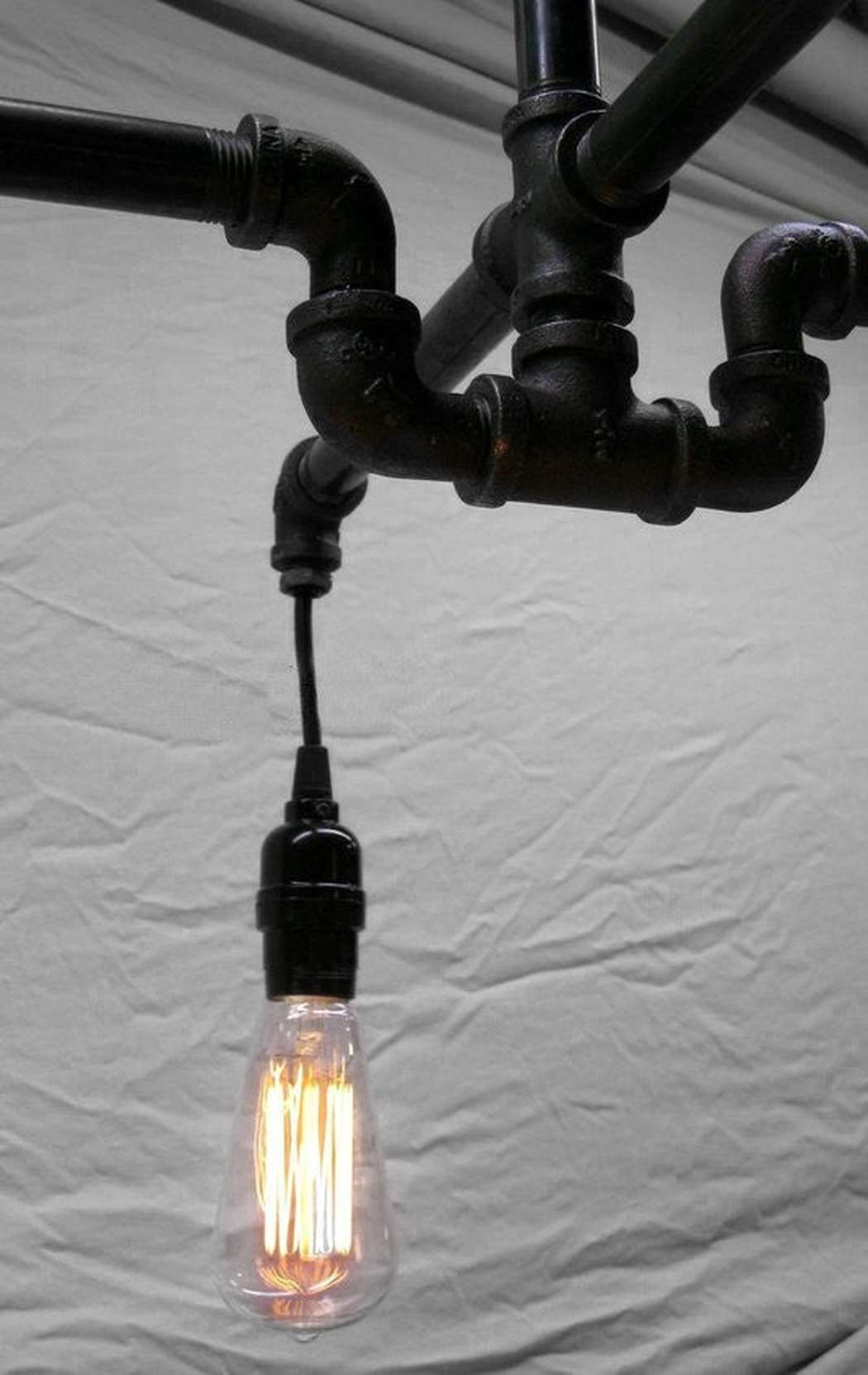 4 head cross water pipe industrial pendant light chandelier
