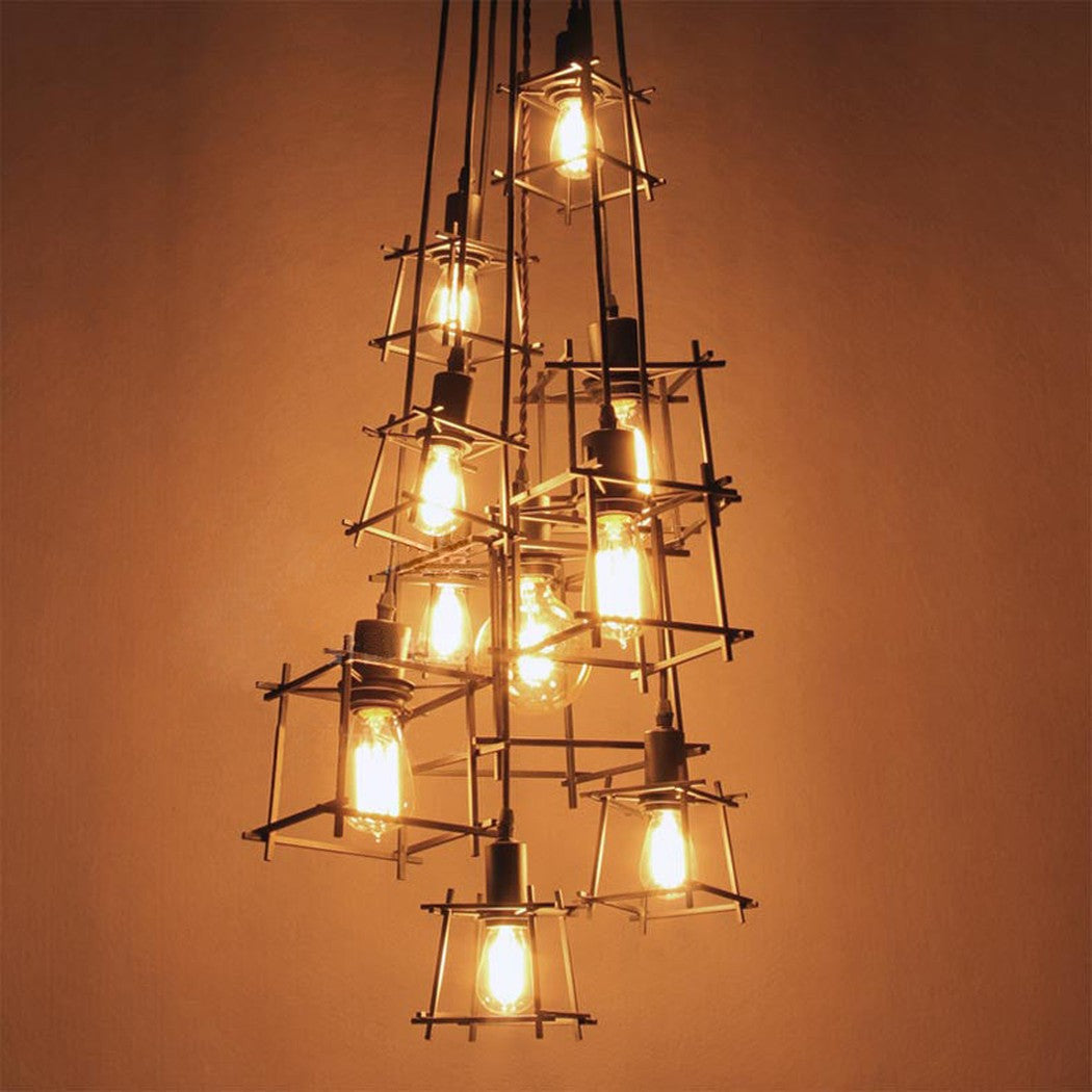 Bismuth Cube Cluster Pendant Light Chandelier - on