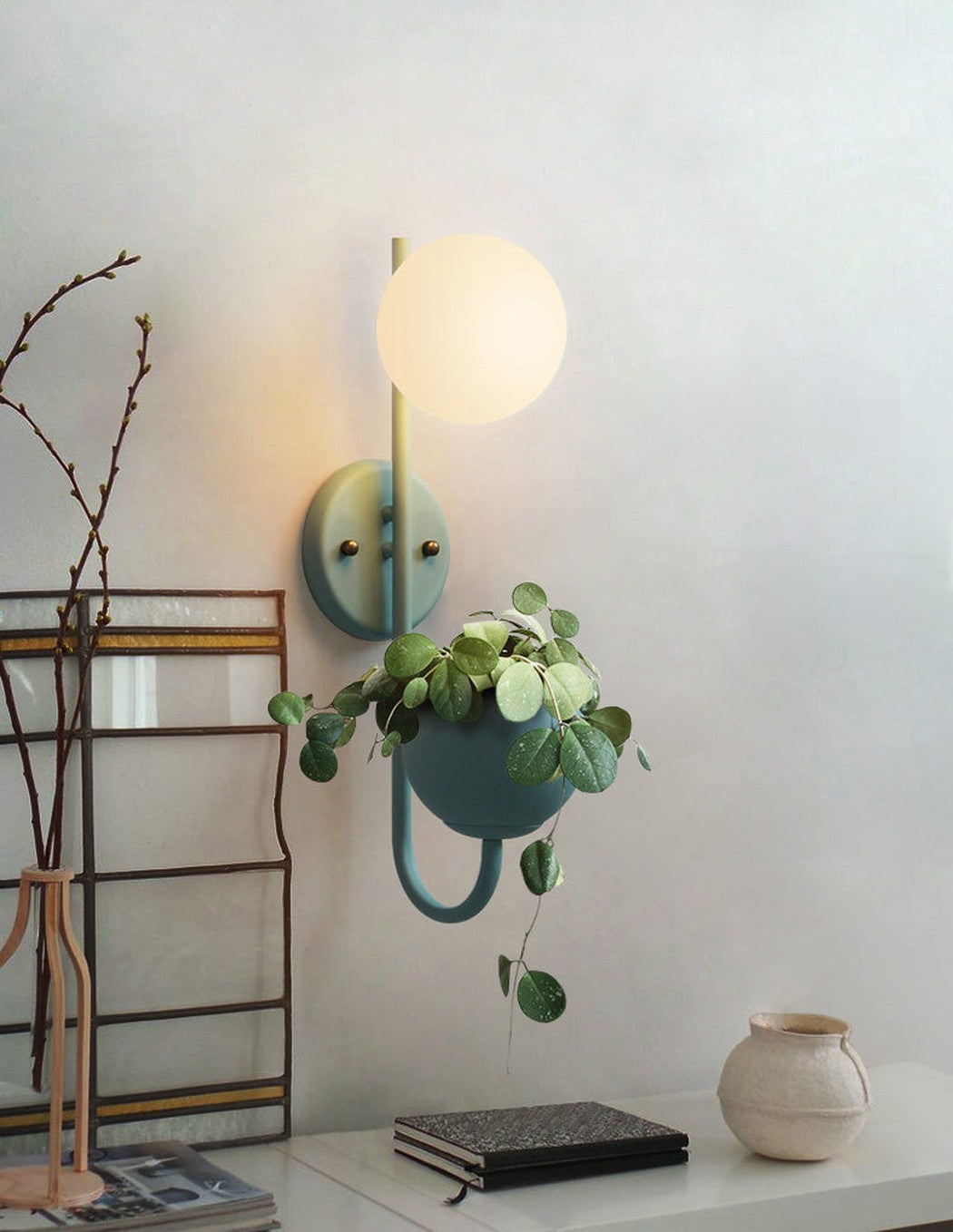 Ritz Single Head Pot Plant Wall Light