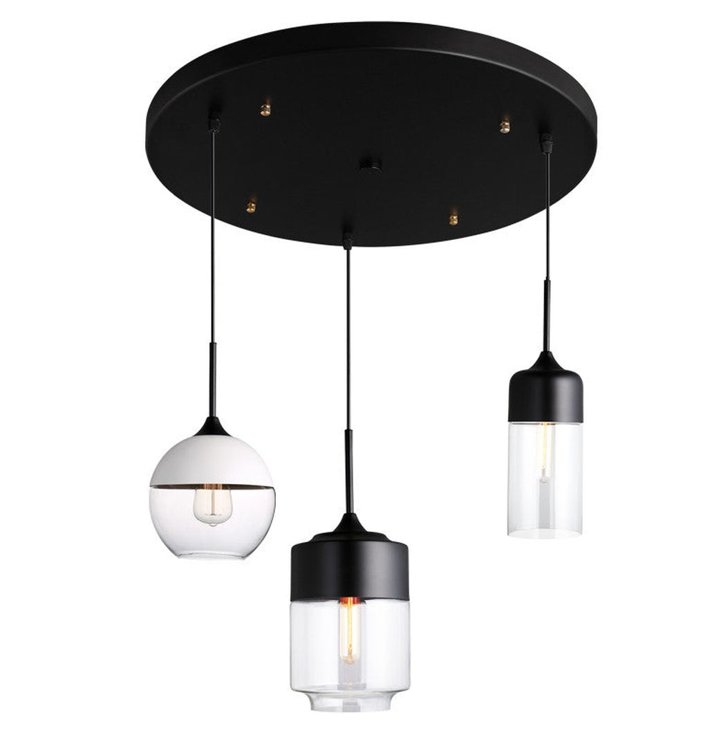 Toledo Minimalist Contemporary Pendant Light trio