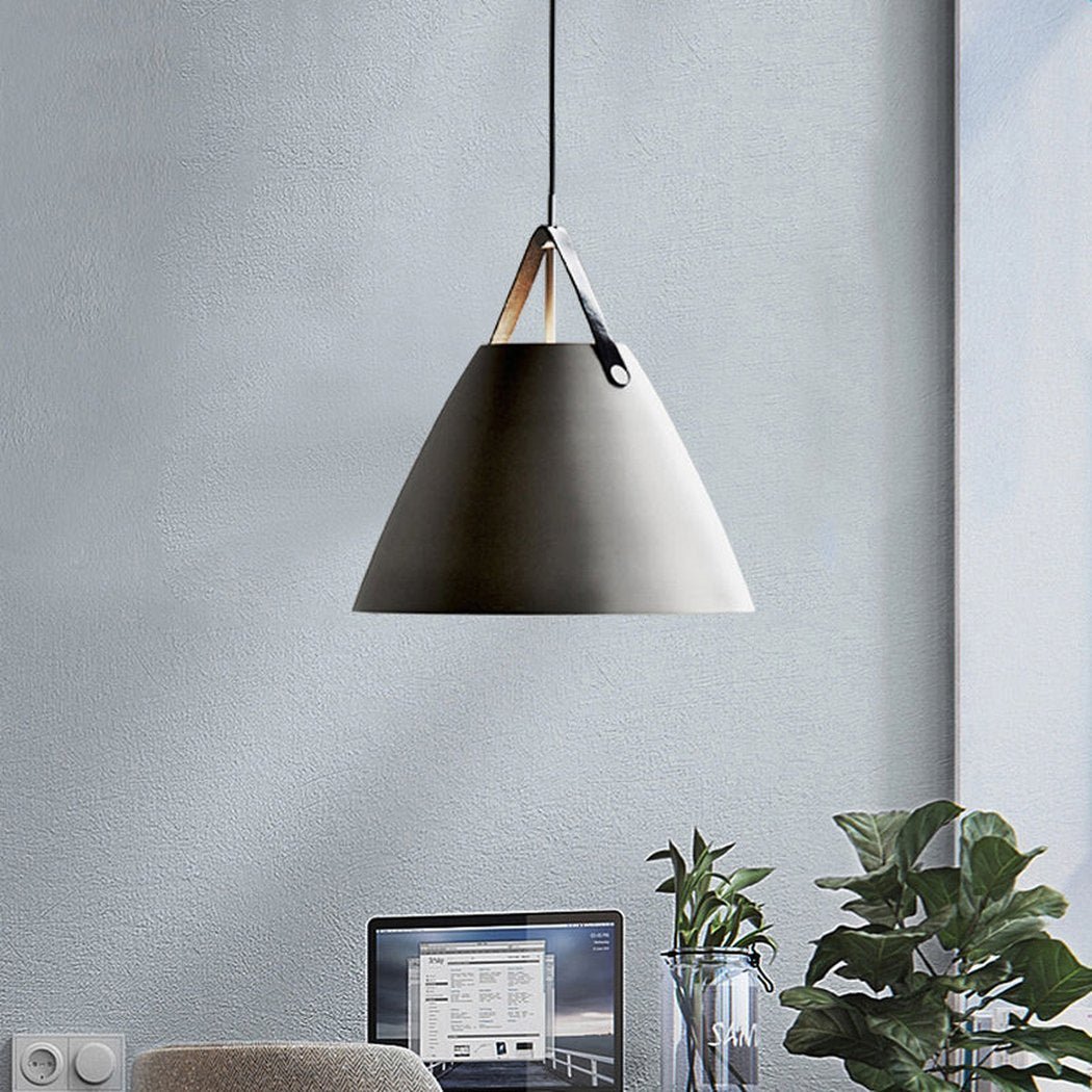 Leather Strap Suspension Minimalist Pendant Light