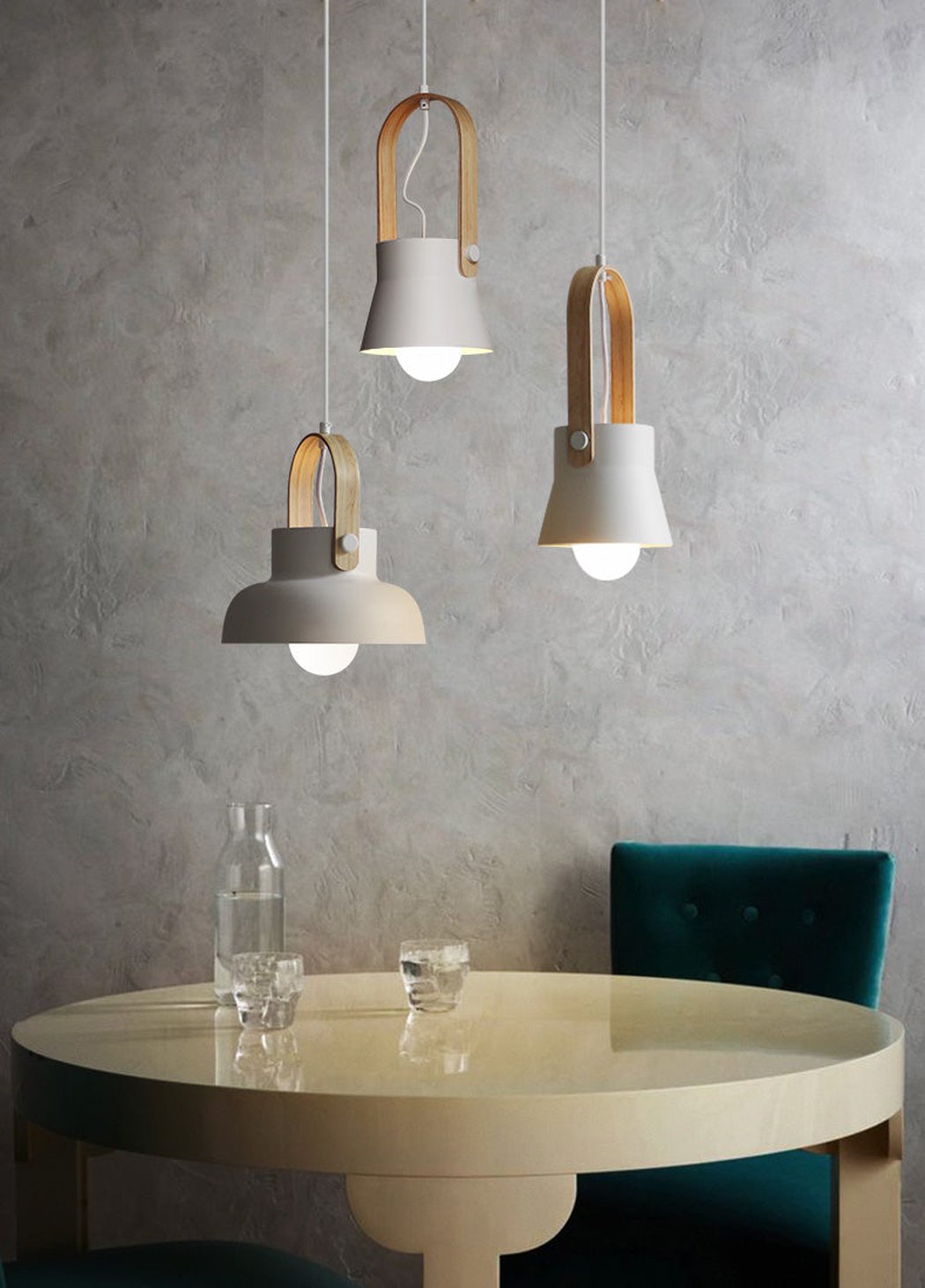 Scandi Minimalist Wooden Pendant Light
