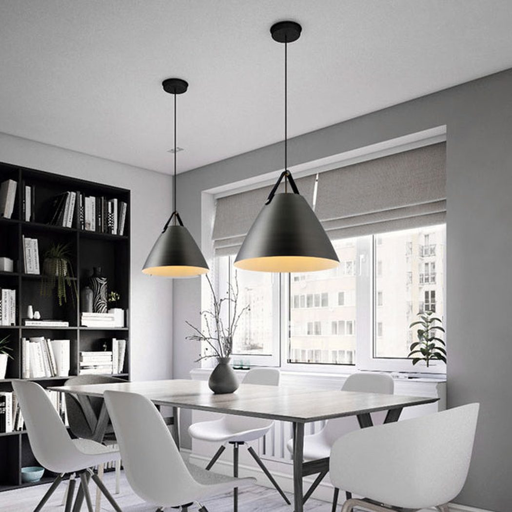 Leather Strap Suspension Minimalist Pendant Light