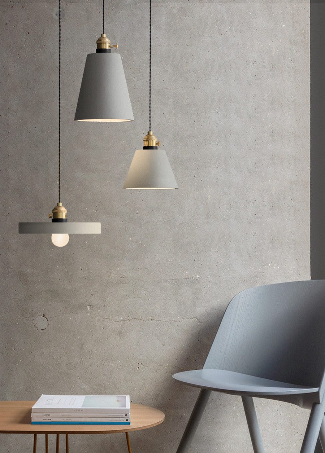 Concrete Vasa Minimalist Pendant Light