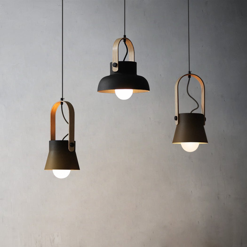 Scandi Minimalist Wooden Pendant Light