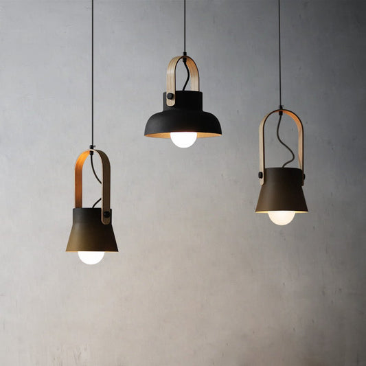Scandi Minimalist Wooden Pendant Light