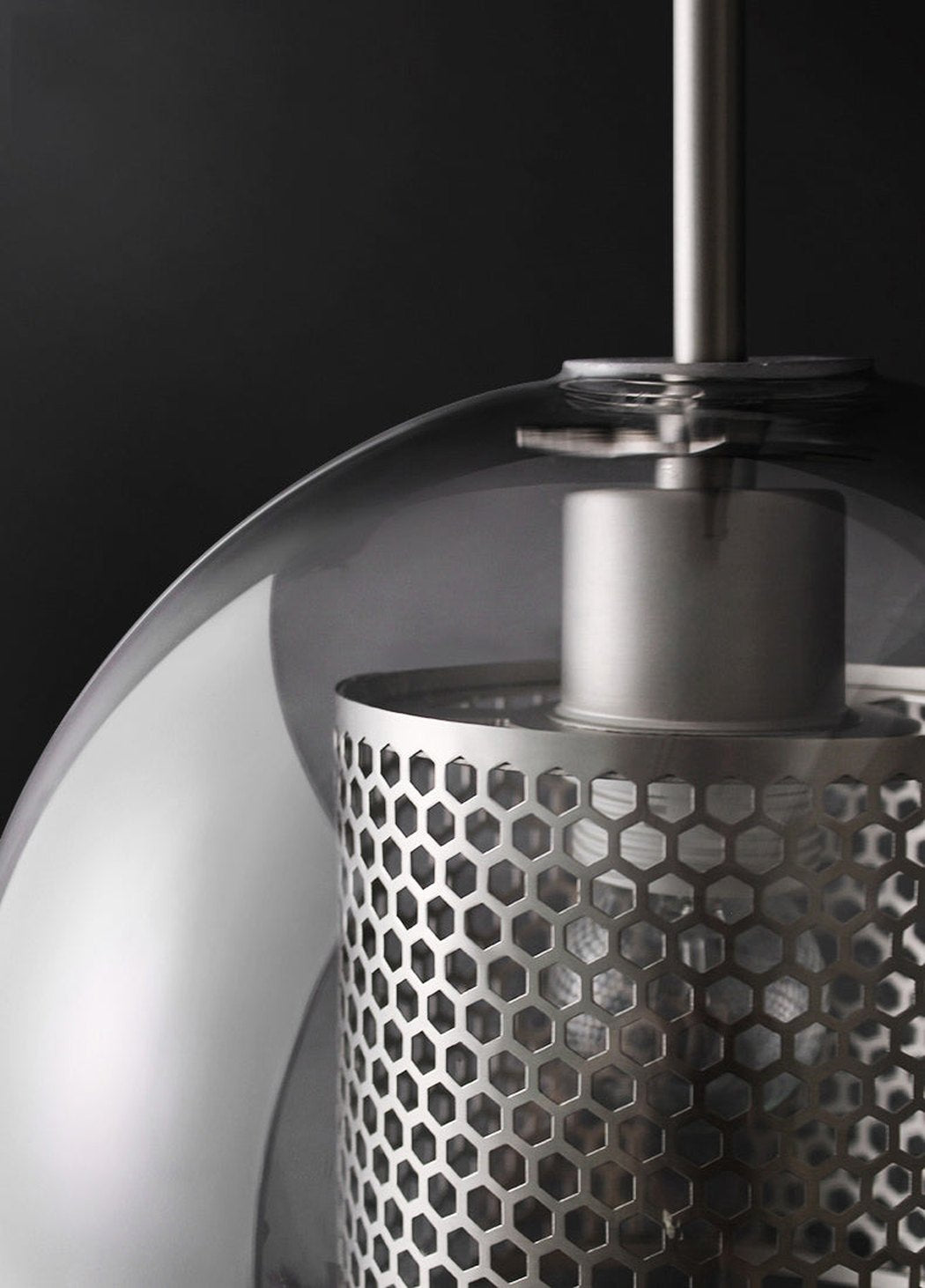 Chiswick Glass Shade Brass Fitting Pendant Light
