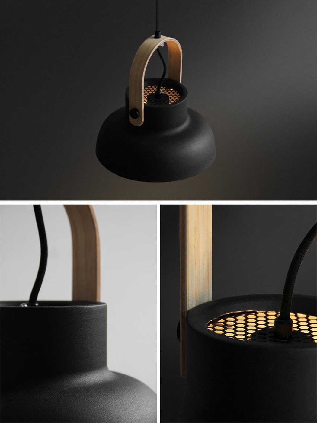 Scandi Minimalist Wooden Pendant Light