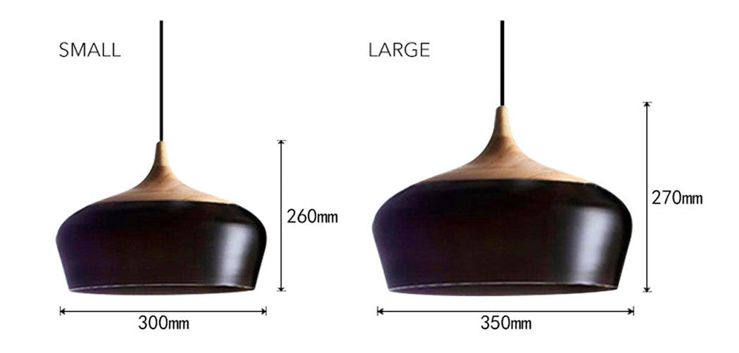 Kalmar Minimalist White Pendant Light With Wood