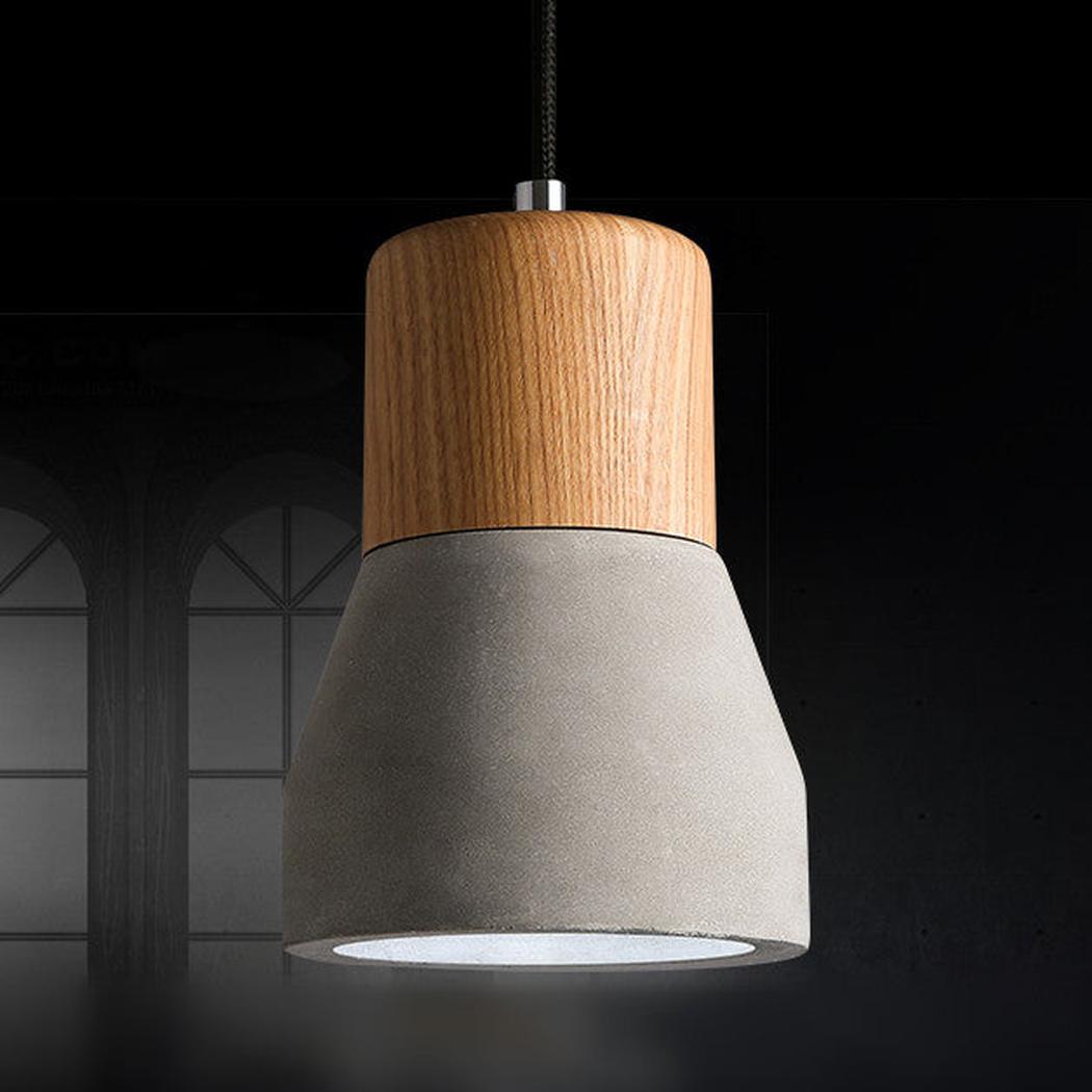 Concrete Wooden Stockholm Minimalist Pendant Light - Model B