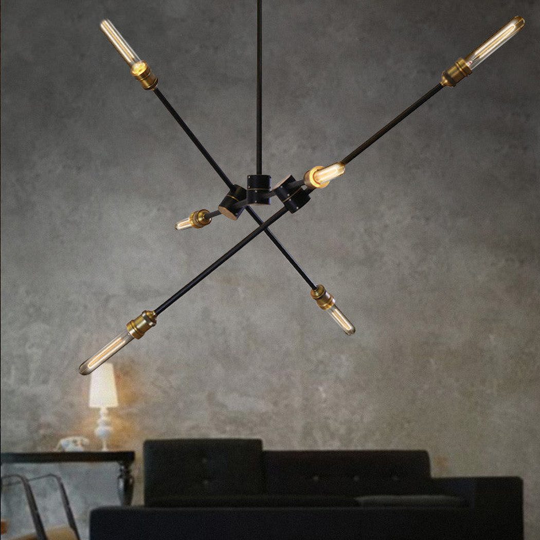 Circa Black Industrial Pendant Light With Brass Fitting