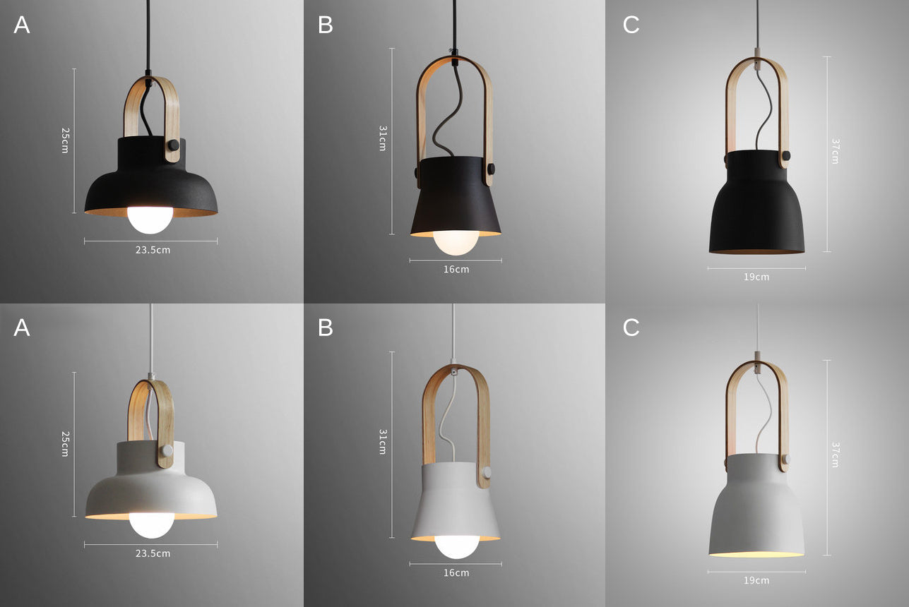 Scandi Minimalist Wooden Pendant Light
