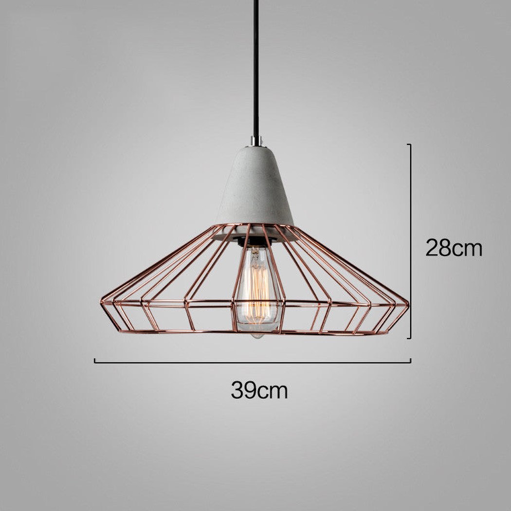 Sangkar Rose copper gold Cage Pendant Light A measurements