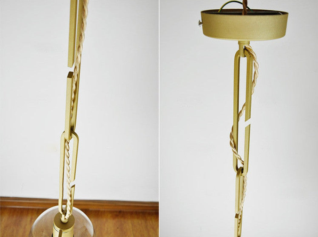 Hanging Plant Vase Brass Pendant Light