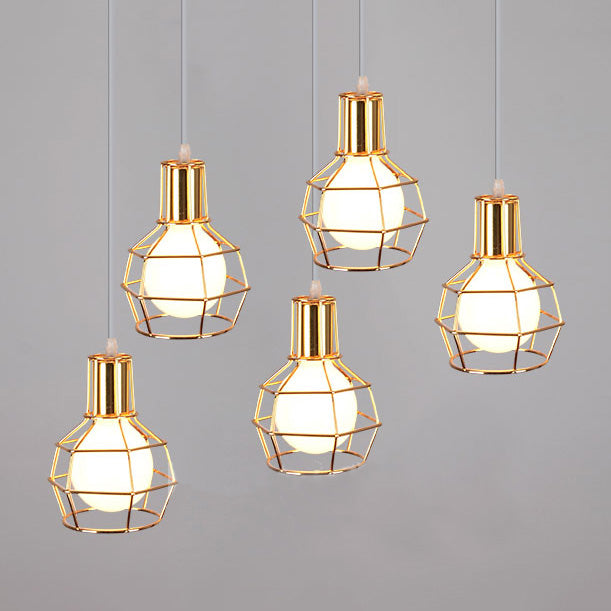 Work Lamp Cage Pendant Light