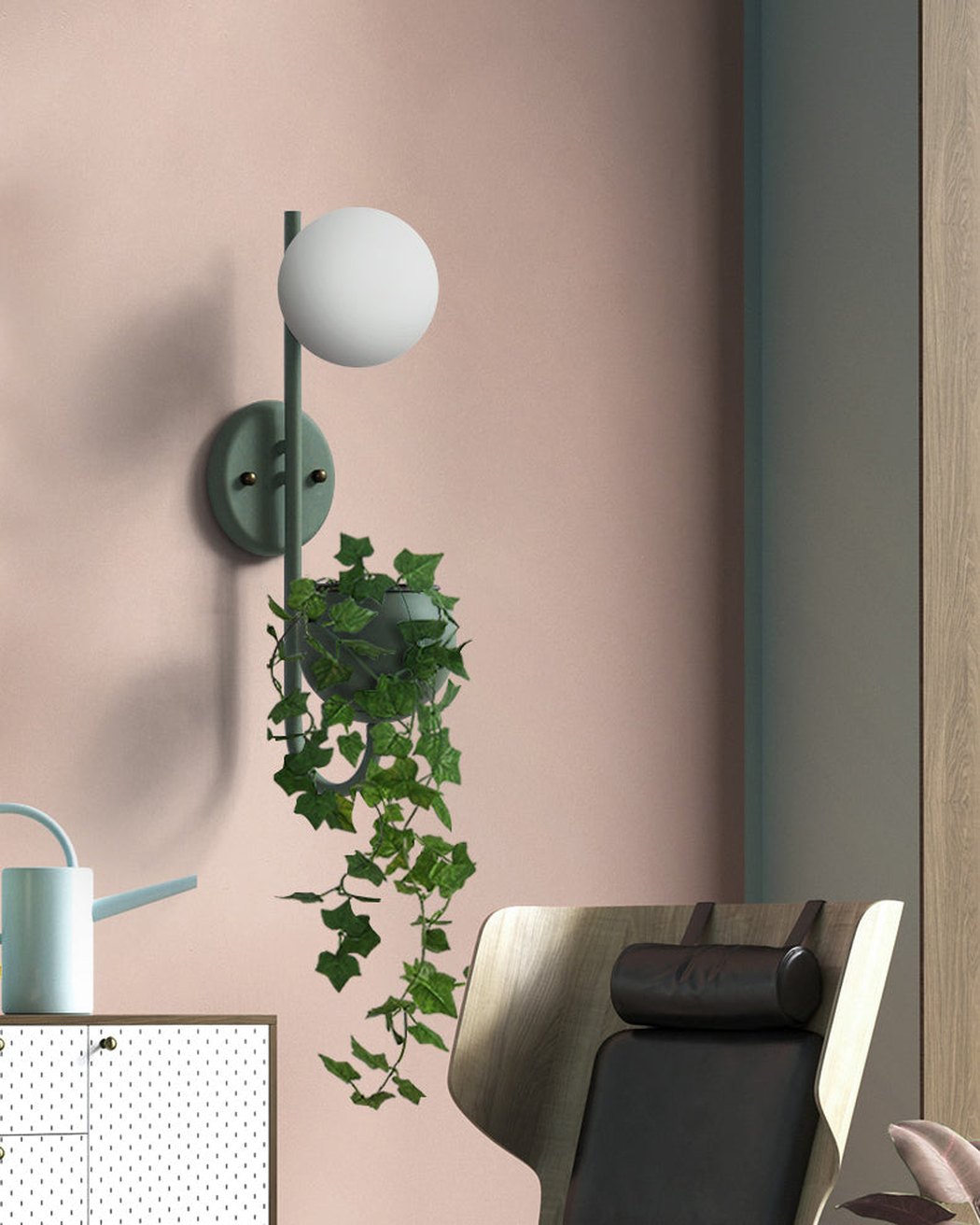 Ritz Single Head Pot Plant Wall Light