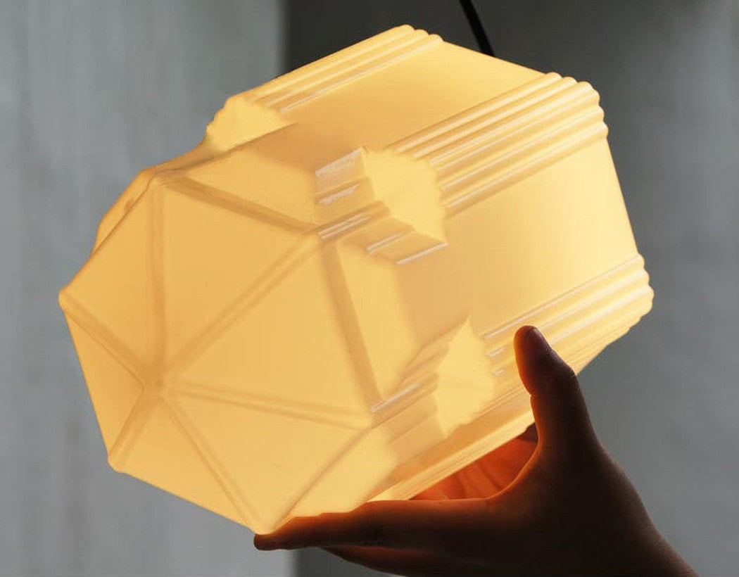 Art Deco Milk Glass Pendant Light
