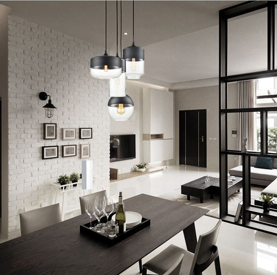 Toledo Minimalist Contemporary Pendant Light dining room setting