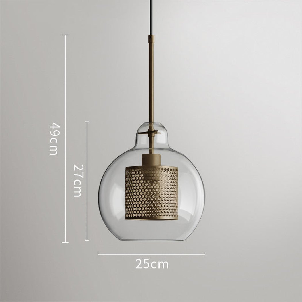 Chiswick Glass Shade Brass Fitting Pendant Light