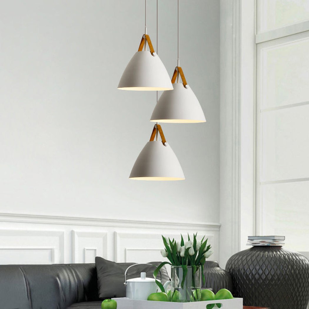 Leather Strap Suspension Minimalist Pendant Light