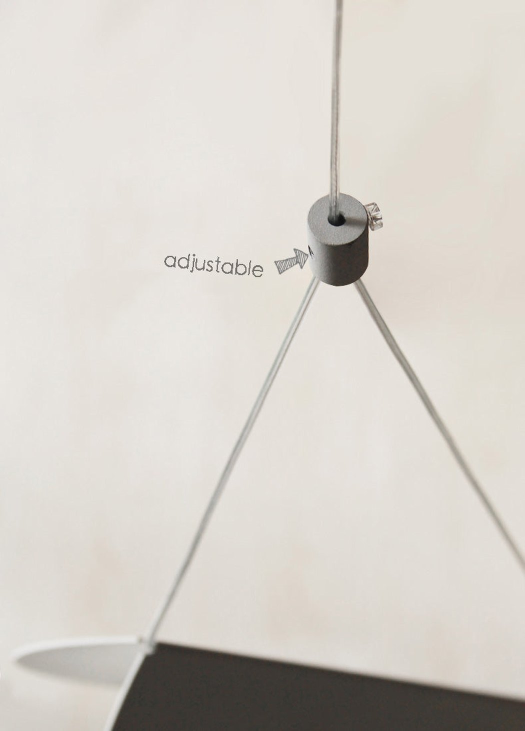 White glider pendant light chandelier detail