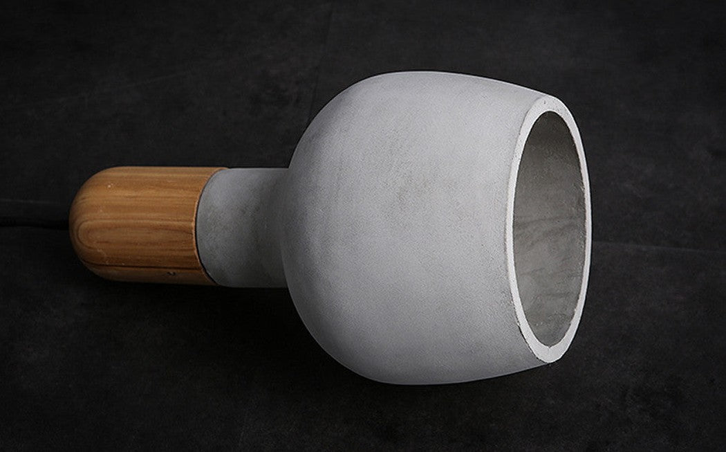 Concrete Wooden Stockholm Minimalist Pendant Light - side view