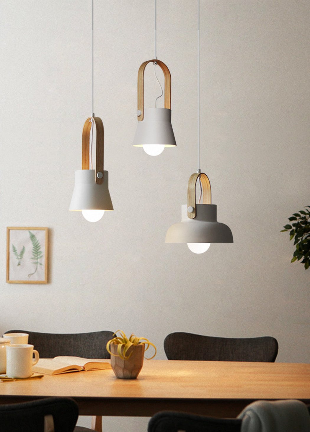 Scandi Minimalist Wooden Pendant Light