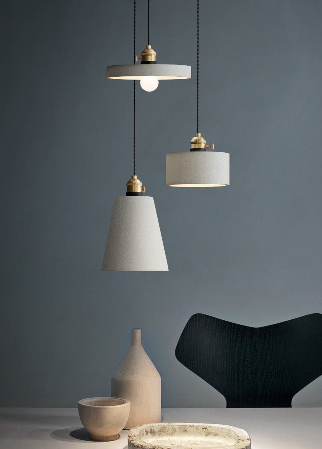 Concrete Vasa Minimalist Pendant Light