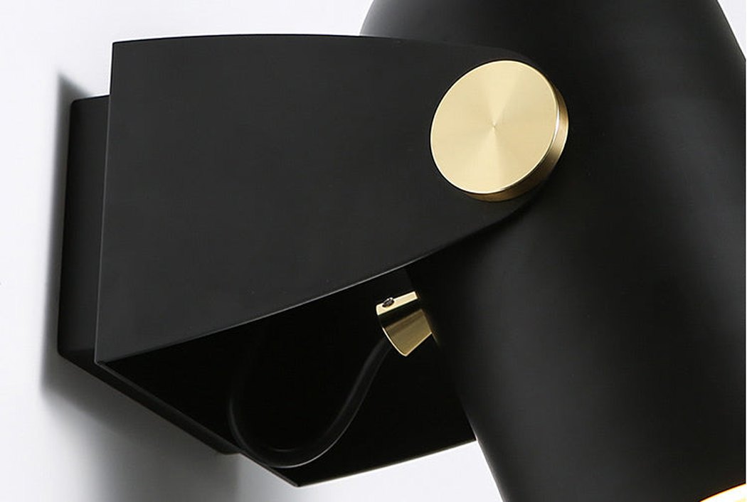 Black Spotlight Minimalist Wall Light