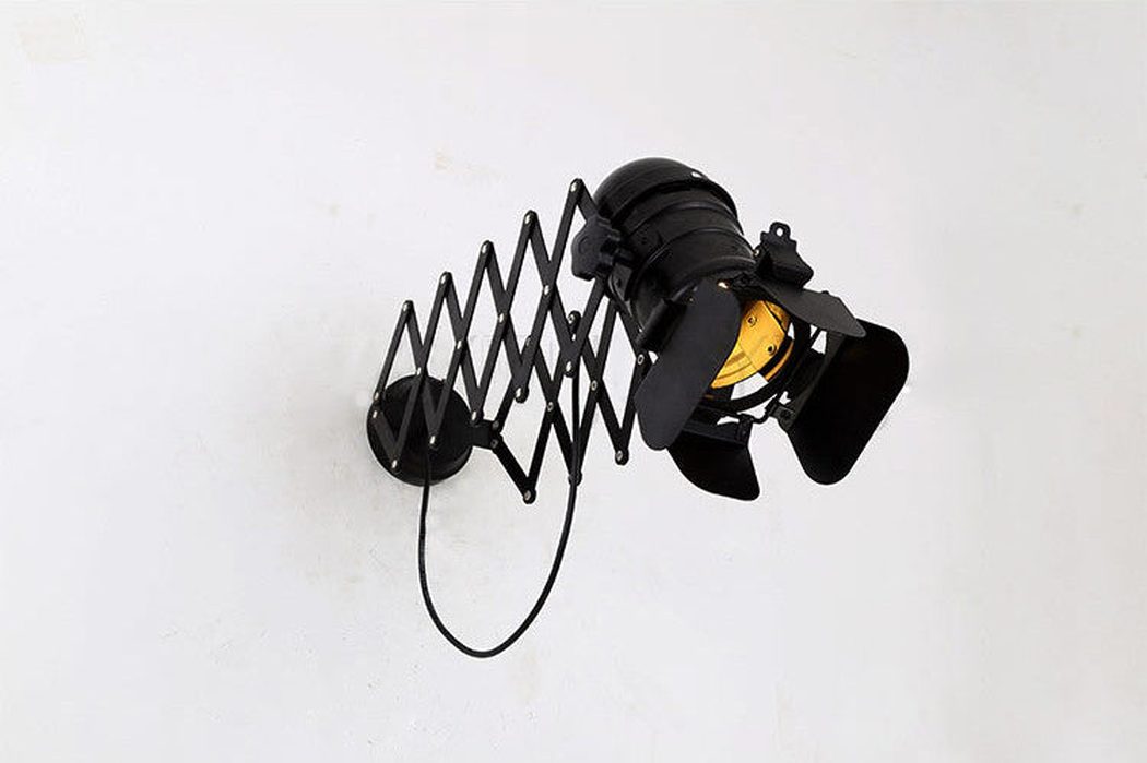 Classic Hollywood spotlight ceiling light retractable arms wall light