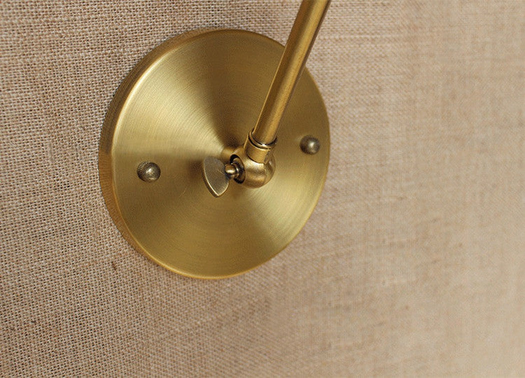 Brass Single Head Shade Industrial Wall Light