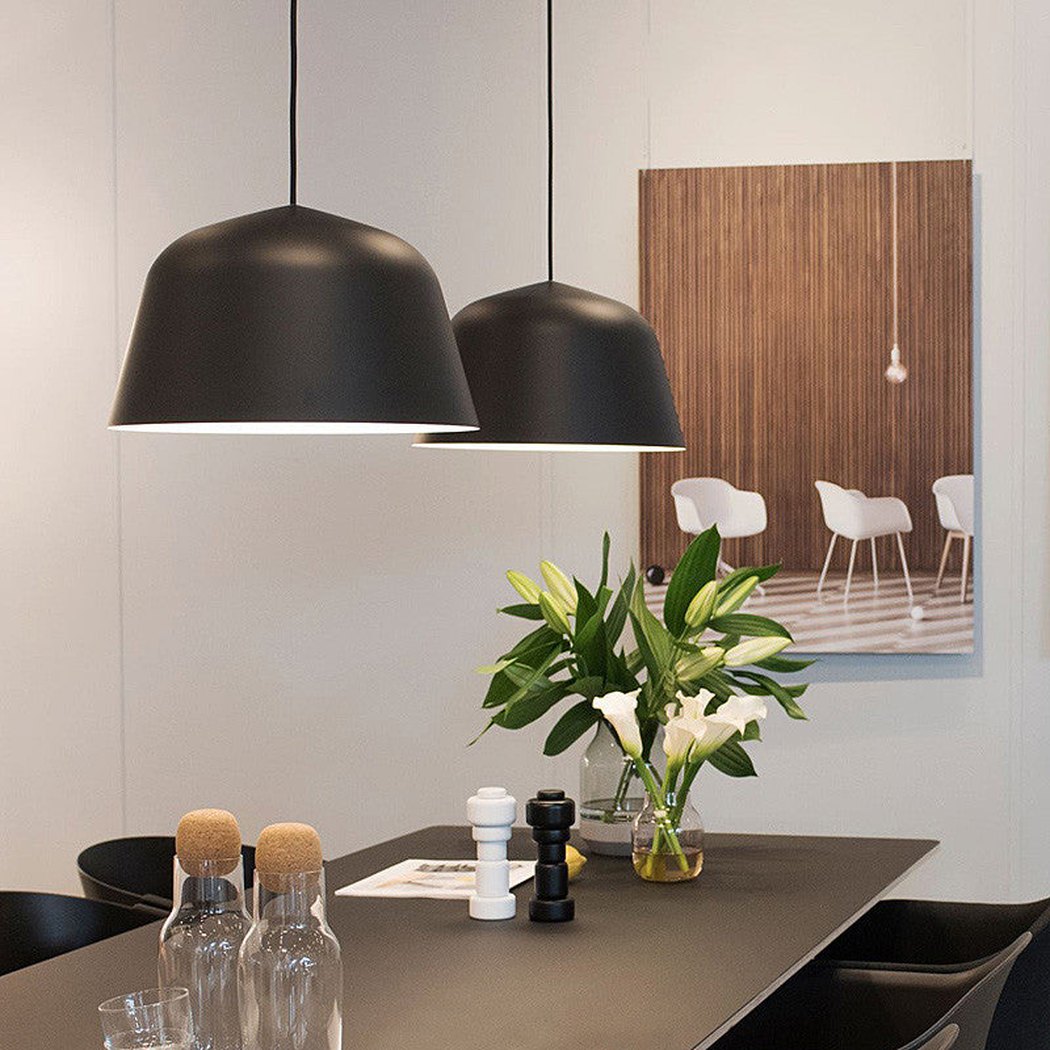 Ambit pendant light in dining room in black