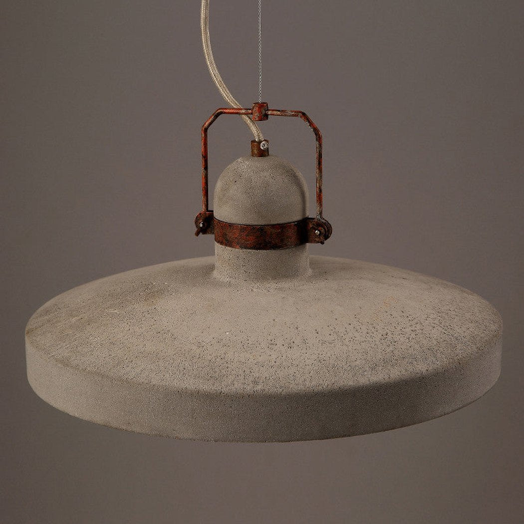 Vardo Concrete Cement Rustic Pendant Light top view