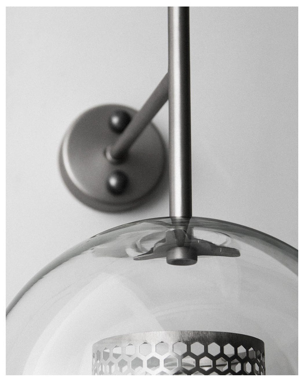 Chiswick Glass Shade Brass Fitting Wall Light